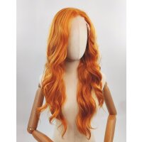 Rote Lace Front Perücke 60cm gelockt | Pumpkin