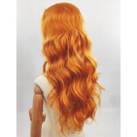 Rote Lace Front Perücke 60cm gelockt | Pumpkin