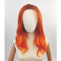 Orangene Lace Front Perücke 50cm gelockt | Sunset