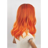 Orangene Lace Front Perücke 50cm gelockt | Sunset