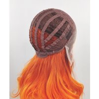 Orangene Lace Front Perücke 50cm gelockt | Sunset