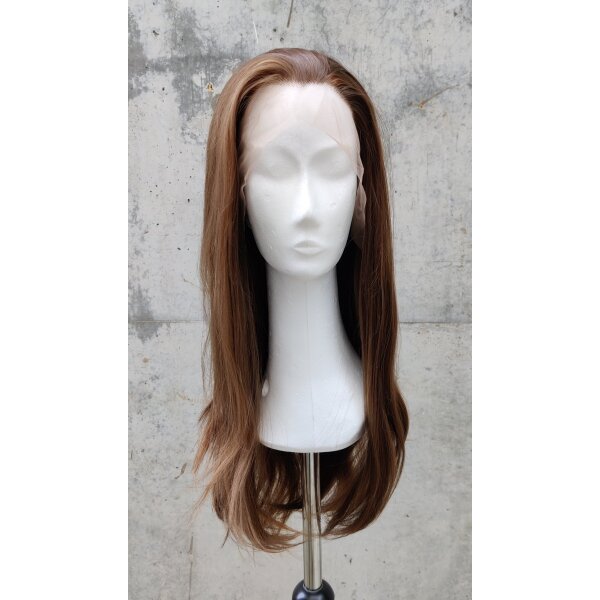 Braune Lace Front Perücke 60cm glatt | Chocolate