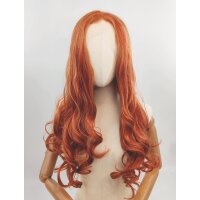 Rote Lace Front Perücke 60cm gelockt | Garnet