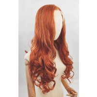 Rote Lace Front Perücke 60cm gelockt | Garnet