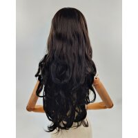 Naturschwarze Lace Front Perücke 75cm gelockt | Coffee