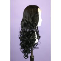 Schwarze Lace Front Perücke 60cm gelockt |  Black