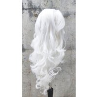 Weiße Lace Front Perücke 60cm gelockt | Snowwhite
