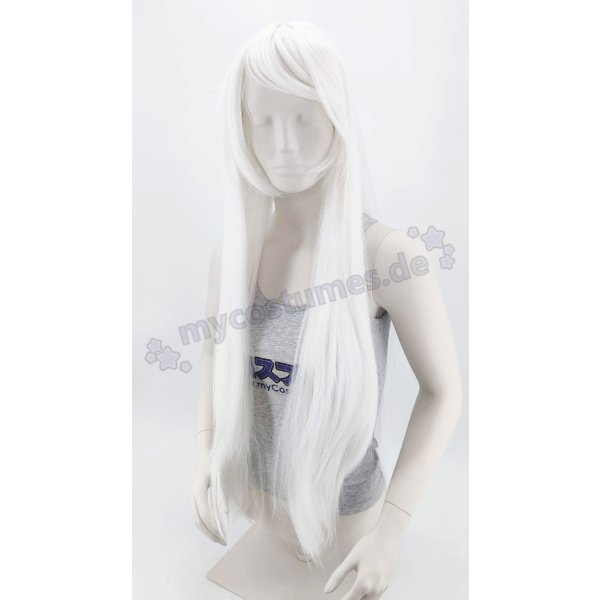 Keiko Perücke 100cm glatt mit Pony Weiß | Snowwhite