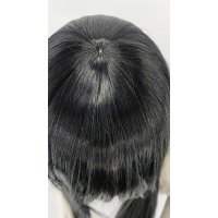 Keiko Perücke 100cm glatt mit Pony Schwarz | Black