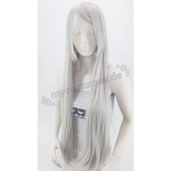 Keiko Wig | 100cm straight with fringe Grey | Blizzard