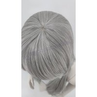 Keiko Perücke 100cm glatt mit Pony Grau | Lightgrey
