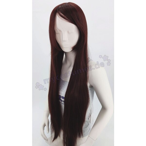 Keiko Wig | 100cm straight with fringe Brown | Elegance