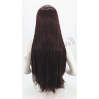 Keiko Perücke 100cm glatt mit Pony Braun | Darkbrown