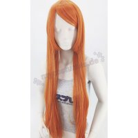 Keiko Perücke 100cm glatt mit Pony Orange | Apricot