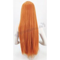 Keiko Perücke 100cm glatt mit Pony Orange | Apricot