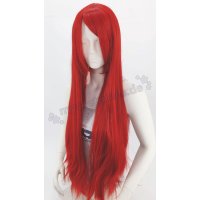 Keiko Perücke 100cm glatt mit Pony Rot | Scarlet