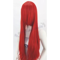 Keiko Perücke 100cm glatt mit Pony Rot | Scarlet