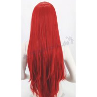 Keiko Perücke 100cm glatt mit Pony Rot | Scarlet