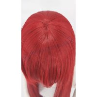 Keiko Perücke 100cm glatt mit Pony Rot | Bordeaux