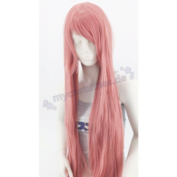 Keiko Wig | 100cm straight with fringe Pink | Dusty Pink