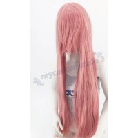 Keiko Perücke 100cm glatt mit Pony Rosa | Dusty Pink