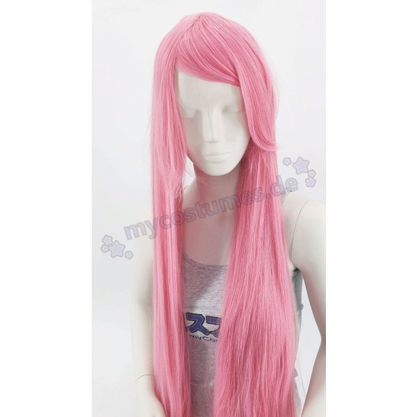 Keiko Wig | 100cm straight with fringe Pink Bubblegum