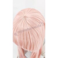 Keiko Perücke 100cm glatt mit Pony Rosa | Macaron