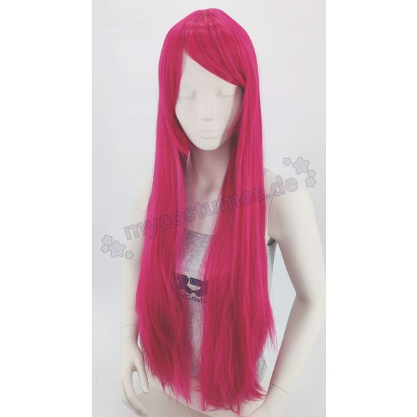Keiko Perücke 100cm glatt mit Pony Pink | KissKiss