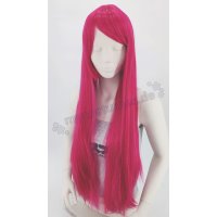 Keiko Perücke 100cm glatt mit Pony Pink | KissKiss