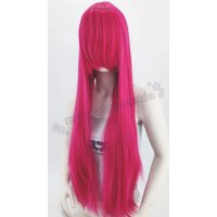 Keiko Perücke 100cm glatt mit Pony Pink | KissKiss