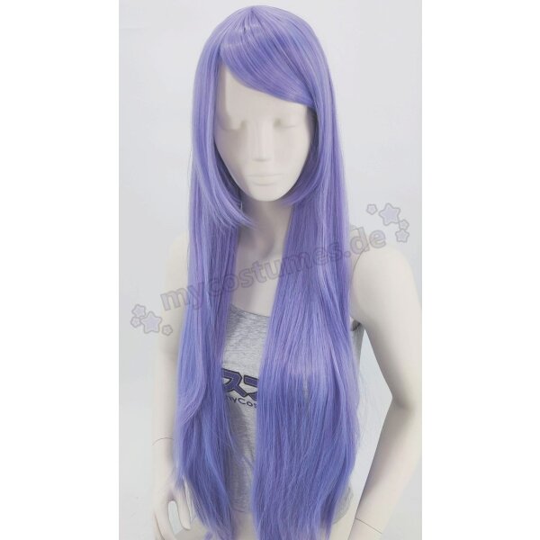 Keiko Perücke 100cm glatt mit Pony Lila | Periwinkle
