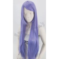 Keiko Wig | 100cm straight with fringe Purple | Periwinkle
