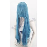Keiko Perücke 100cm glatt mit Pony Blau | Strange Blue