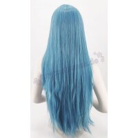 Keiko Perücke 100cm glatt mit Pony Blau | Strange Blue