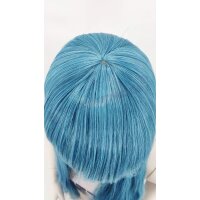 Keiko Perücke 100cm glatt mit Pony Blau | Strange Blue