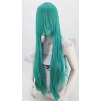 Keiko Wig | 100cm straight with fringe Turquoise