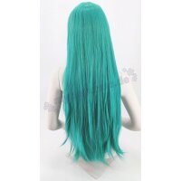 Keiko Wig | 100cm straight with fringe Turquoise