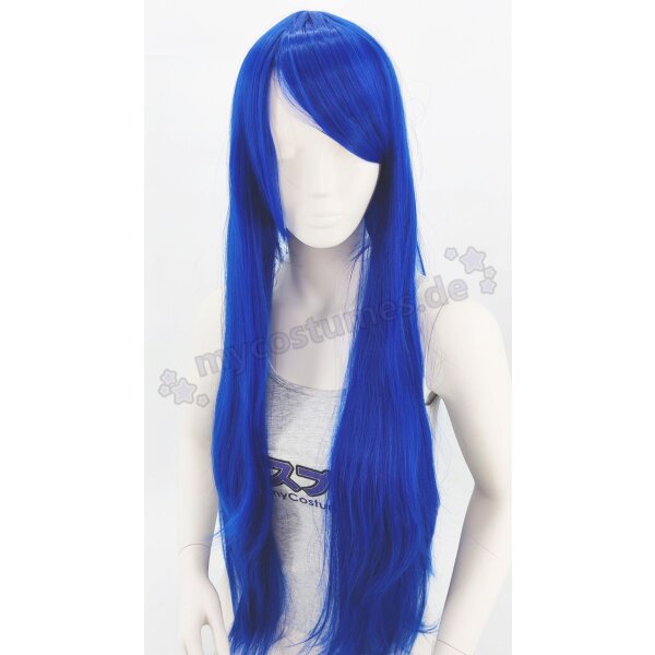 Keiko Perücke 100cm glatt mit Pony Blau | Lazuli