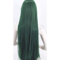 Keiko Perücke 100cm glatt mit Pony Grün | Darkgreen