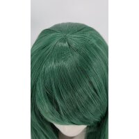 Keiko Perücke 100cm glatt mit Pony Grün | Darkgreen