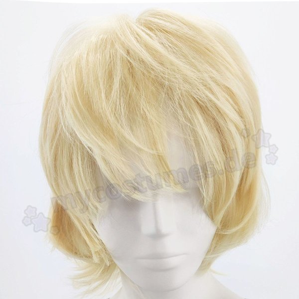myCostumes Wig | 35cm spikey with fringe Blond | Banana