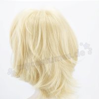 myCostumes Wig | 35cm spikey with fringe Blond | Banana