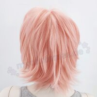 myCostumes Wig | 35cm spikey with fringe Pink | Macaron