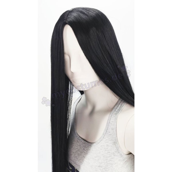 Keiko| Perücke 100cm glatt ohne Pony Schwarz | Black