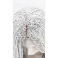 Keiko Perücke 100cm glatt ohne Pony Grau | Silver