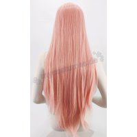 Keiko Perücke 100cm glatt ohne Pony Rosa | Macaron