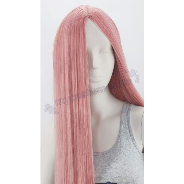 Keiko Perücke 100cm glatt ohne Pony Rosa | Hibiscus