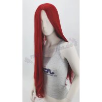 Keiko Perücke 100cm glatt ohne Pony Rot | Bordeaux