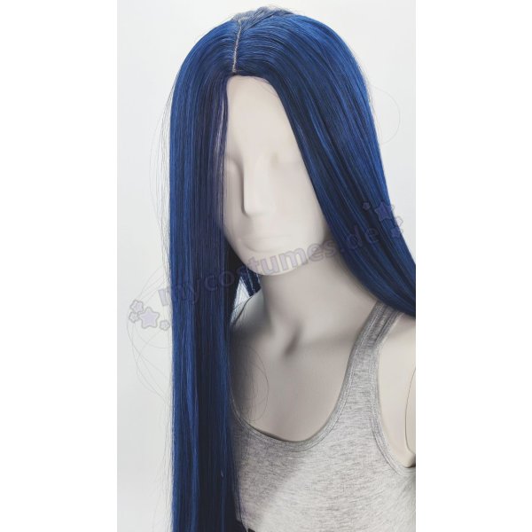 Keiko Perücke 100cm glatt ohne Pony Blau | Blueberry