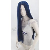 Keiko Perücke 100cm glatt ohne Pony Blau | Blueberry